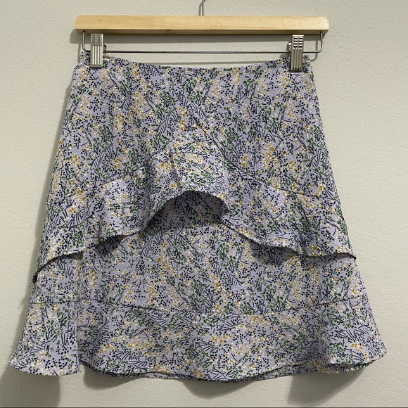 Revolve The Fifth Label Skirt Flirty Floral Ruffle Tiered Womens XS - Picture 10 of 11